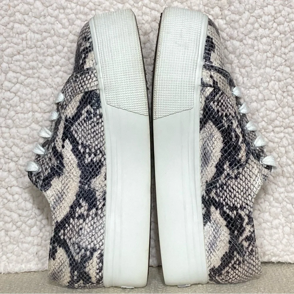 Superga Unisex Snake Print Platform Sneakers Shoes Size US Men's 5 & Womens 6.5